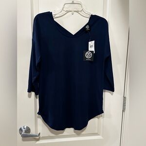 Bobeau Navy Top NWT!